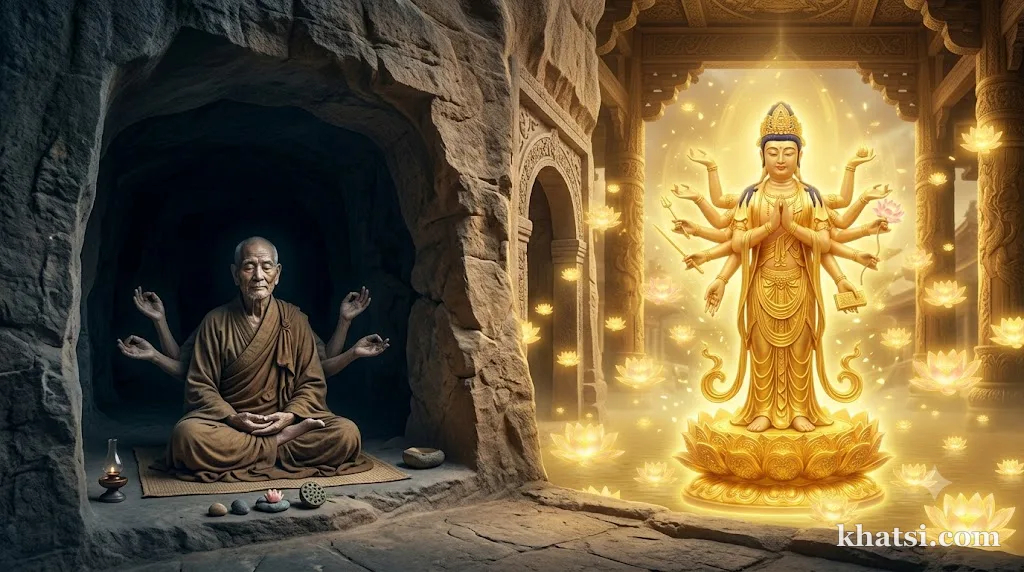 Bồ Tát từ bi dung mạo trong tranh truyền thống