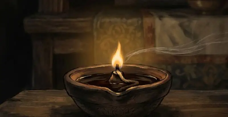 Ngọn đèn dầu với ba điều kiện dầu, bấc, gió — không gì tồn tại độc lập