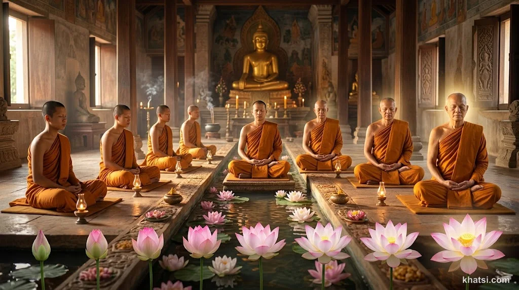 Minh họa chín giai đoạn an trú tâm trong thiền định Phật giáo