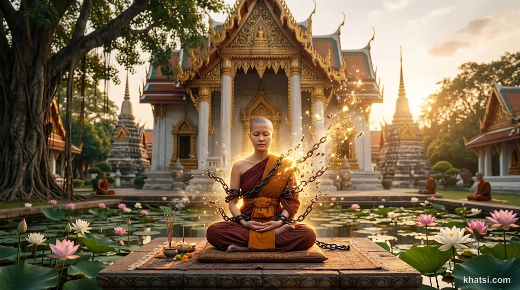 Cảnh tượng tượng trưng nghiệp chướng và sự thanh lọc tâm linh trong Phật giáo