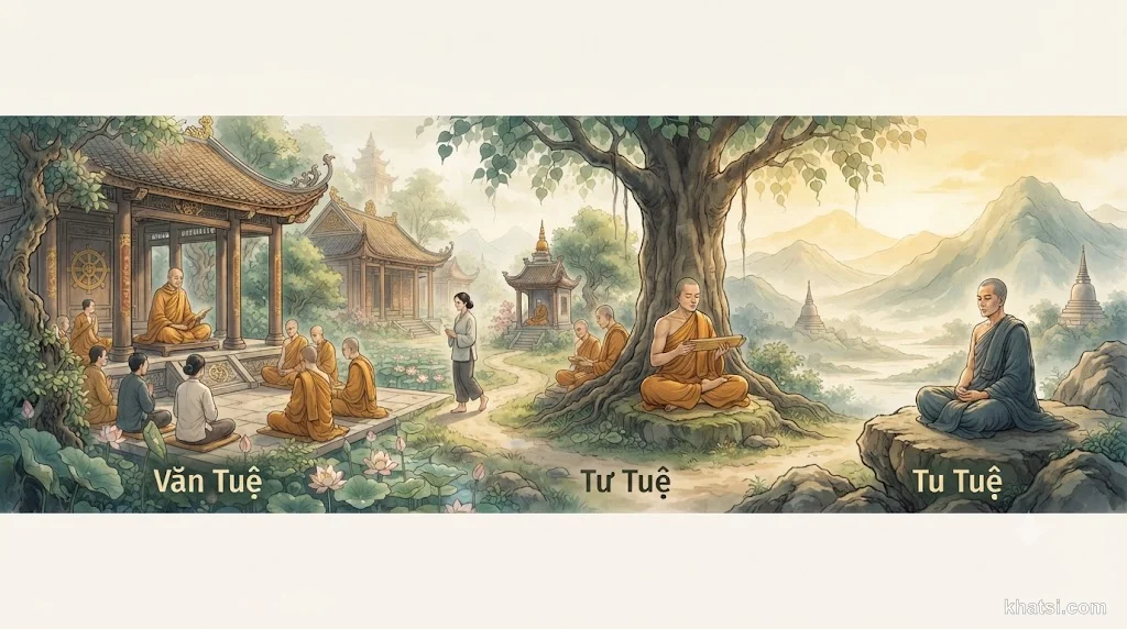 Ba Cấp Độ Tuệ Ba La Mật — Từ Nghe Pháp Đến Chứng Ngộ