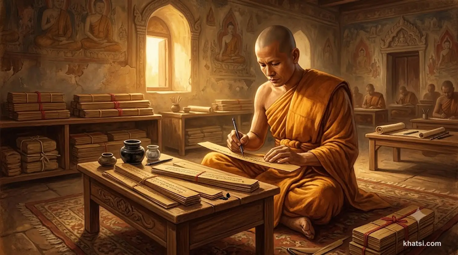 Những trang kinh Pāli cổ lưu giữ trong các bảo tàng, đặc trưng của sự ghi chép kinh điển