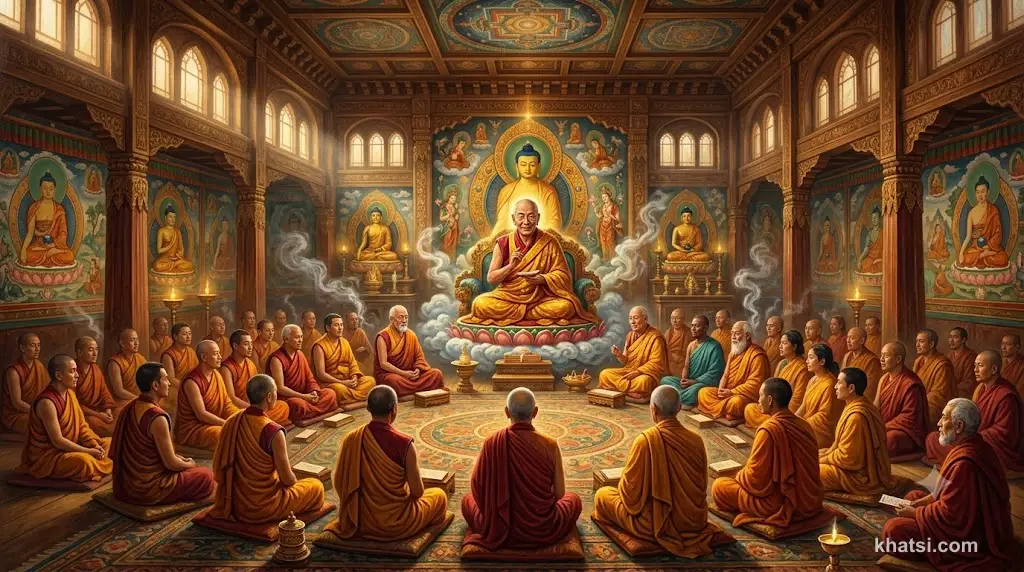 HT. Thích Từ Thông giảng pháp trong thiền viện