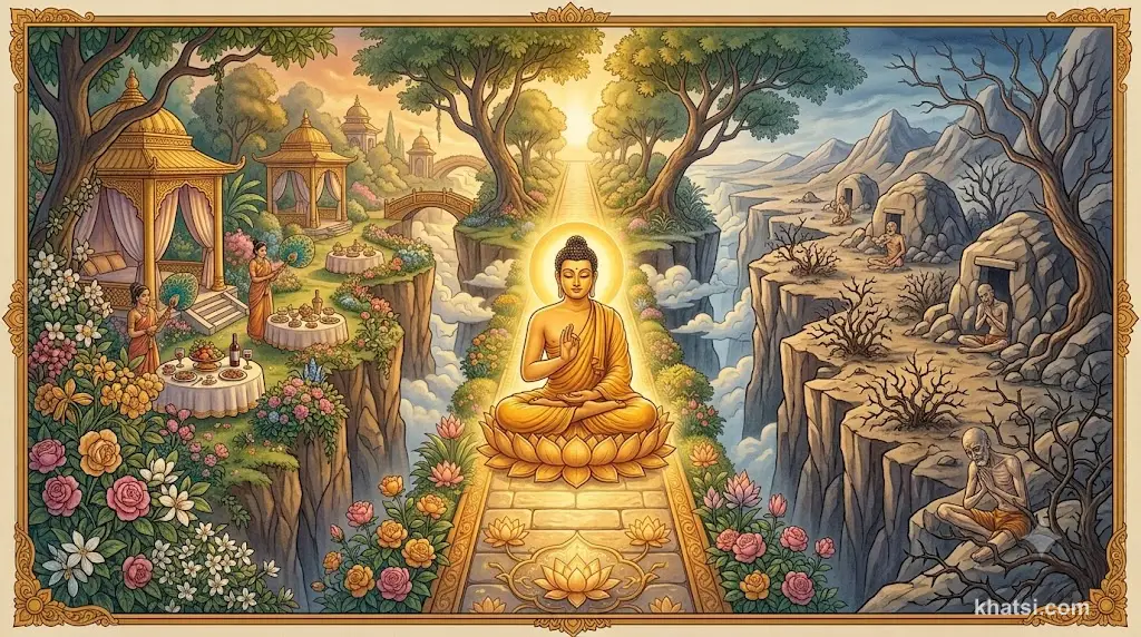 Đức Phật trên Trung đạo, tâm bình an ở giữa hai cực đoan hưởng thụ và khổ hạnh