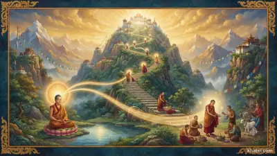 Biểu tượng tư duy chánh kiến dẫn đường trên con đường giải thoát