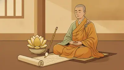 Thiền sư và hoa sen, biểu tượng Chứng Đạo Ca — bài ca chứng ngộ