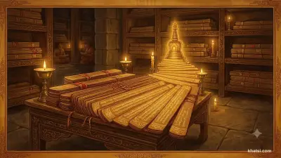 Những trang kinh văn Pāli cổ xưa dưới ánh nến, ẩn dụ sự bảo tồn nguyên vẹn của Tam Tạng