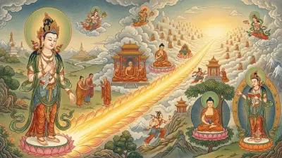 Bồ tát tĩnh lặng trong thiền định, hướng tâm sáng suốt vào giải thoát