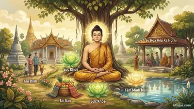 Năm cột đỡ hạnh phúc: sức khỏe, tài sản, gia đình, xã hội, tâm trí