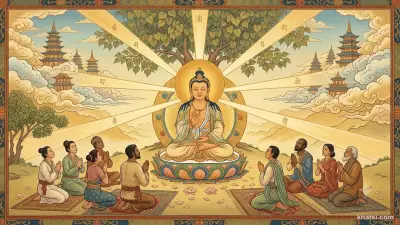Bồ-tát tâm xả ly trong hành động từ bi - minh họa truyền thống
