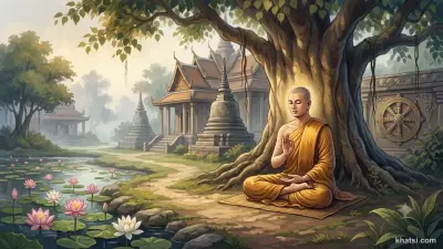 Một chiếc đèn sáng trong bóng tối—tượng trưng cho một niệm vô lậu trong tâm ý