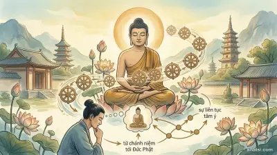 Hình ảnh biểu tượng sự chánh niệm tới Đức Phật, tâm ý thanh tịnh