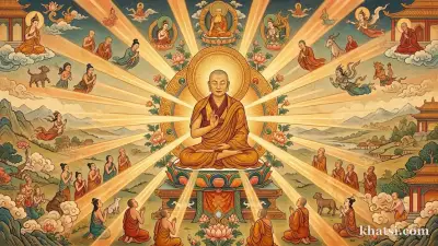 Hình ảnh biểu tượng tâm từ: ngọn lửa từ bi, hình ảnh ánh sáng rực rỡ từ trái tim